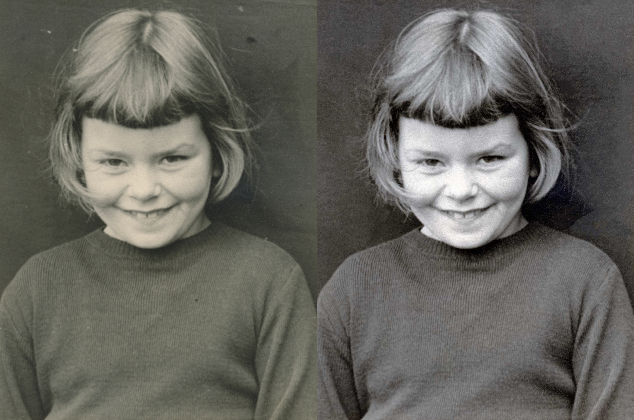 Child Photo Before & After 1951